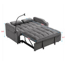 Sofa Bed With Trundle For Small Rooms - Dark Gray