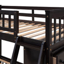 Bunk Bed With 6 Drawers And Flexible Shelves, Bottom Bed With Wheels