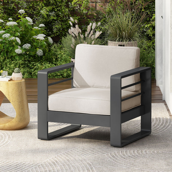 Maya Bay - Club Chair - Black / Beige