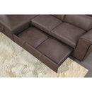 Bruno - Pull Out Complete Sofa Bed With Storage Chaise - Brown