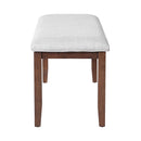 6 Piece Extendable Dining Table Set, Wood Table With Removable Leaf, 4 Upholstered Chairs And Bench - Cherry