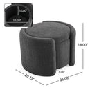 Cozy Boucle Storage Ottoman, Stylish Comfort With Hidden Storage