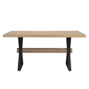 Elevated - Farmhouse Dining Table With X Shaped Legs - Light Ash