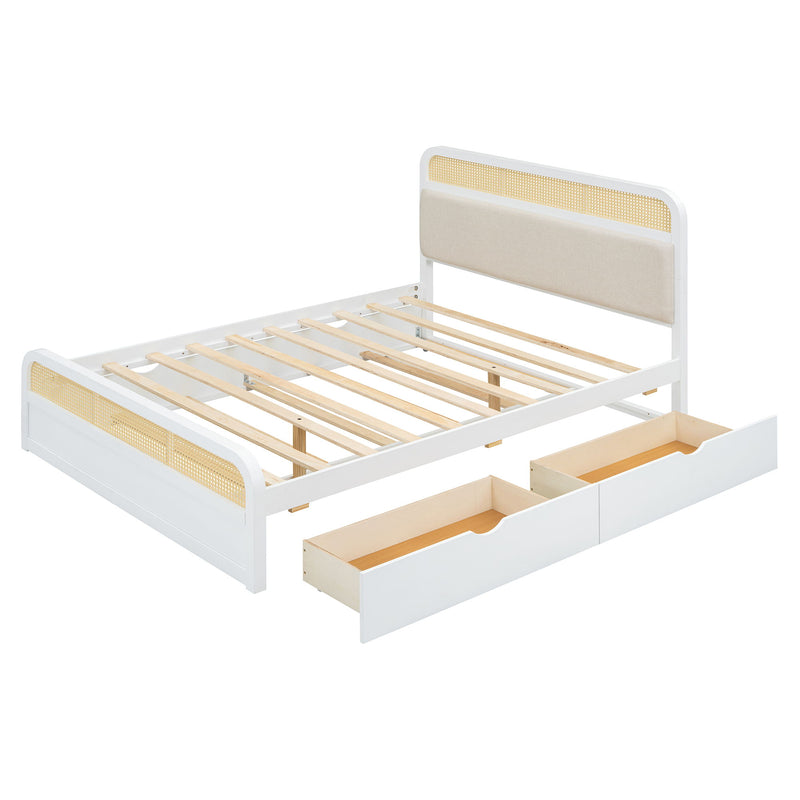 Platform Bed With Trundle And 2 Drawers
