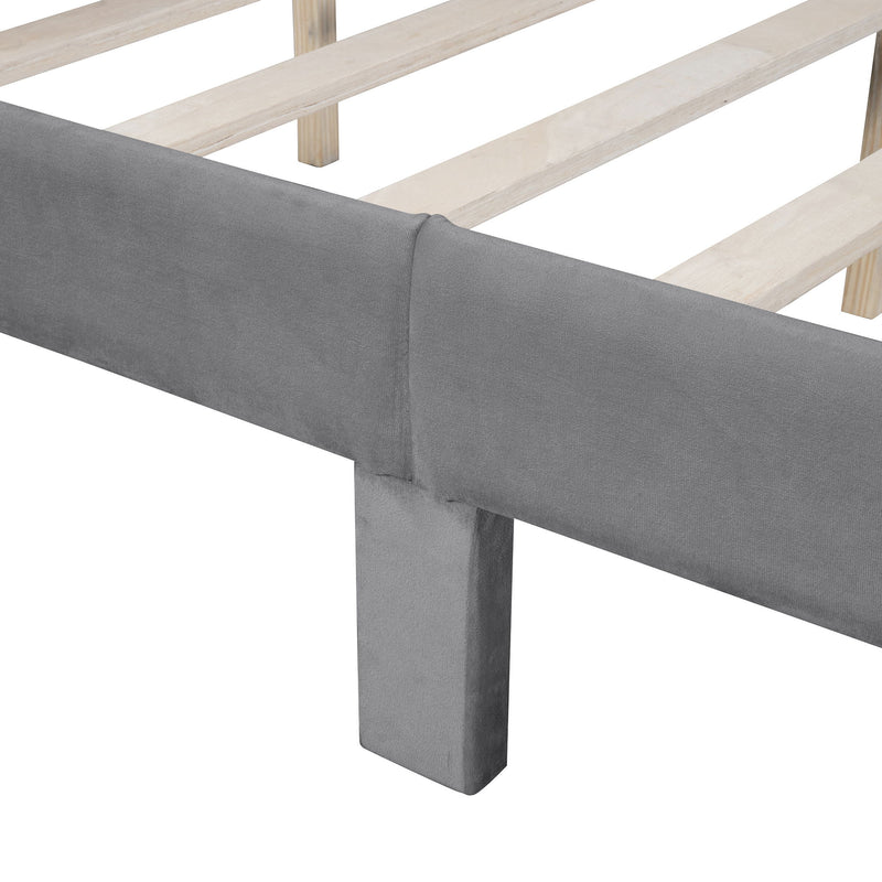 Storage Elegant Upholstered Platform Bed With Drawer