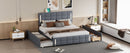 Upholstered Platform Bed With Trundle & Drawers
