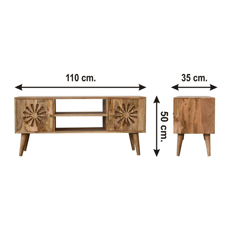 Rosalie - Media Unit - Beige Brown