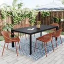 7 Piece Dining Set With Stackable Chairs