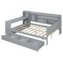 Daybed With 3 Drawers USB Ports And Desk