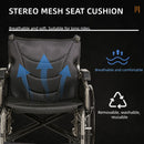 Lightweight Foldable Transport Wheelchair For Adults With Double X Force Support