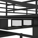 Full Size Loft Bed With Desk Set And Wardrobe - Black