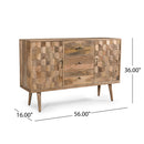 3 Drawer Sideboard With 2 Doors (KD Legs) - Natural