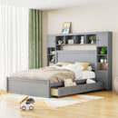 Bed With All In One Cabinet, Shelf And Sockets
