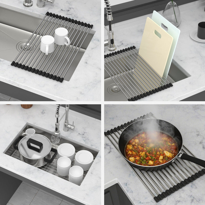 Ada-Compliant Undermount Kitchen Sink, Low Depth Single Bowl - Brushed Nickel