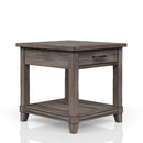 End Table With Storage Drawer Usn - Gray