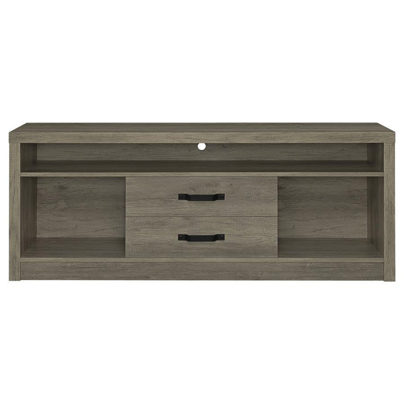 Burke - 2-Drawer Engineered Wood TV Stand - Gray Driftwood - Atlantic Fine Furniture Inc