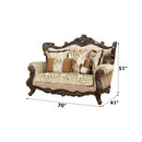 Shalisa - Loveseat With 5 Pillows (Same Lv01586) - Fabric & Walnut