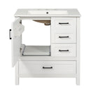 Modern Bathroom Vanity With Ceramic Sink, Solid Frame And Storage Solutions