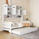 Daybed With All-In-One Cabinet And Shelf