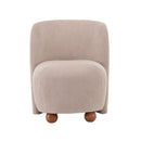 Modern Low Back Accent Upholstered Armless Living Room Chairs, Round Feet