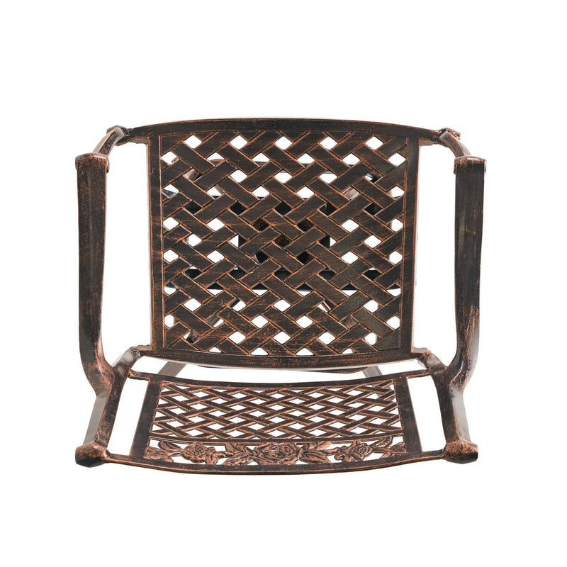 Cast Aluminum Swivel Bar Stool With Footrest - Copper