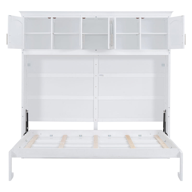 Murphy Modern Bed With Top Cabinets For Space Saving And Comfort