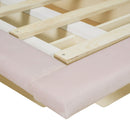 Upholstered Floating Hydrualic Platform Bed With LED Light And USB Port