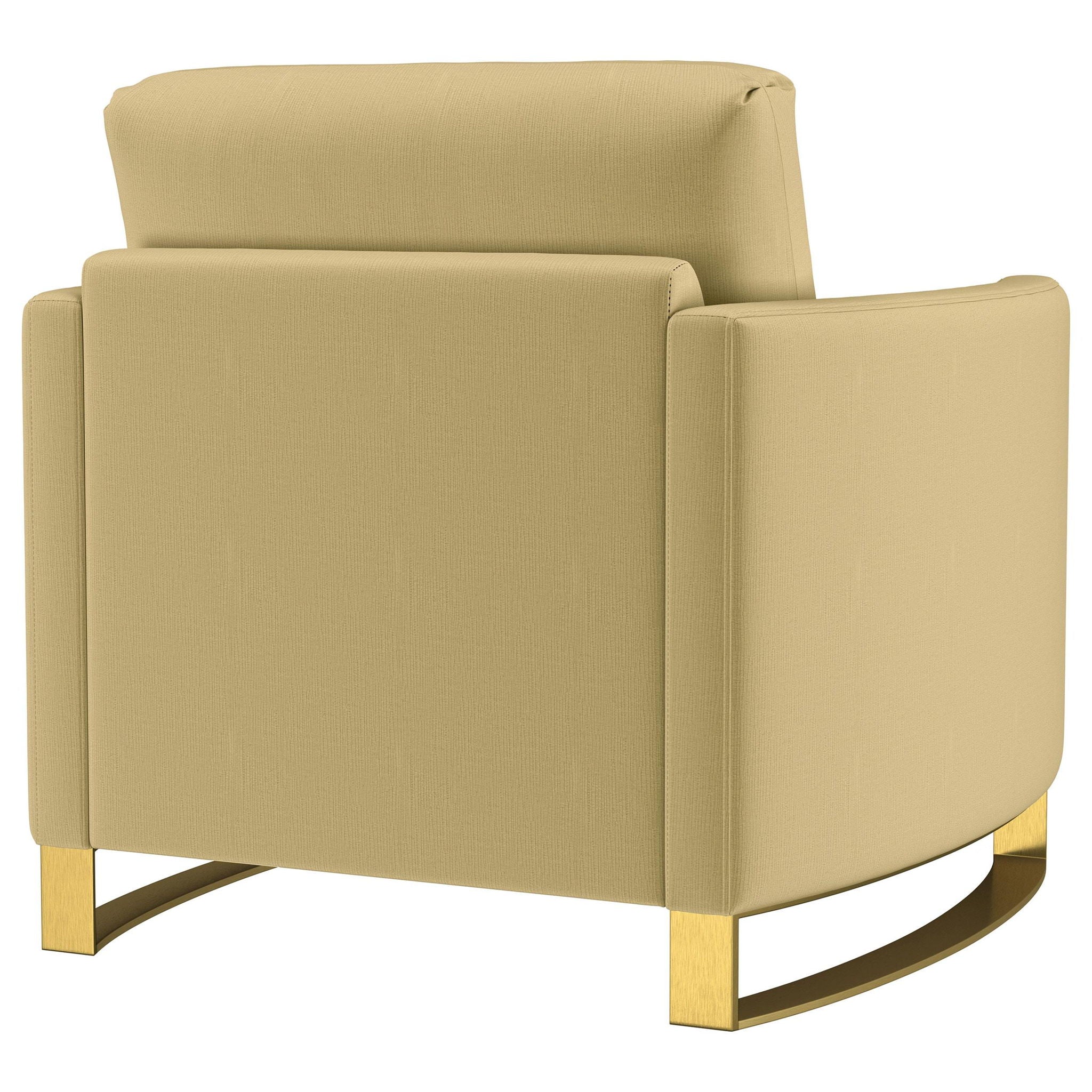 Corliss Upholstered Curved Track Arm Chair Camel - Atlantic Fine Furniture Melbourne FL