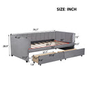 Upholstered Daybed With Ergonomic Design Backrest