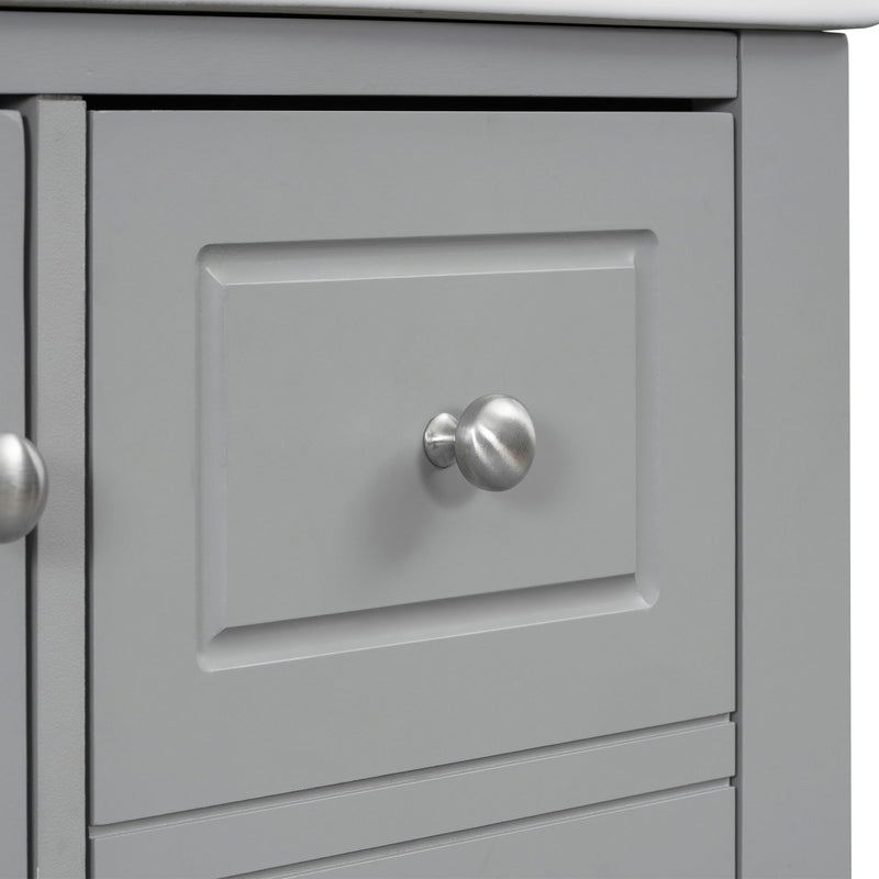 Freestanding Bathroom Vanity With Sink, Soft Close Door, 3 Drawers