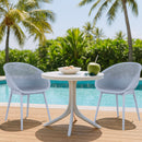 2 Piece Durable Single Chair With Mesh Hollow Out Design