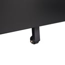 Contemporary Black 3 Drawer Mobile Filing Cabinet With Lock, Metal Office Storage For Legal / Letter Size