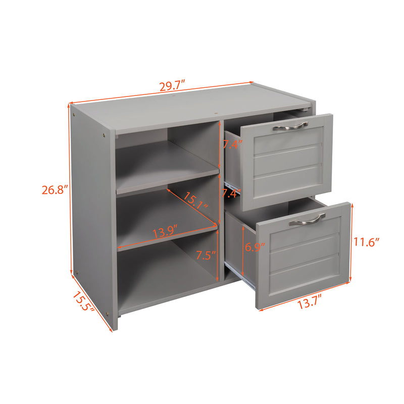 Loft Low Bed With Cabinets, Shelves And Slide