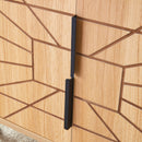 Spider- Web Textured Modern Coffee Table Geometric Art And Practical Design - Natural Wood