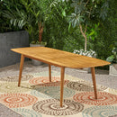 Placidity - Outdoor Expandable Dining Table With Slatted Tabletop And Tapered Legs