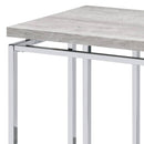Chafik - Sofa Table - Natural Oak & Chrome