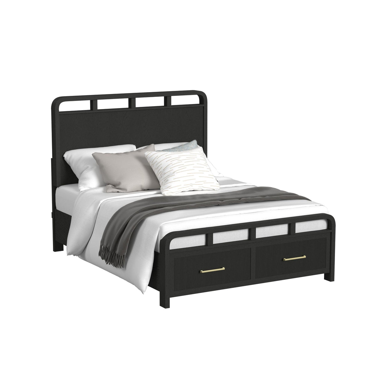 Ridgemont Storage Bed in Black by Elements International, view 7