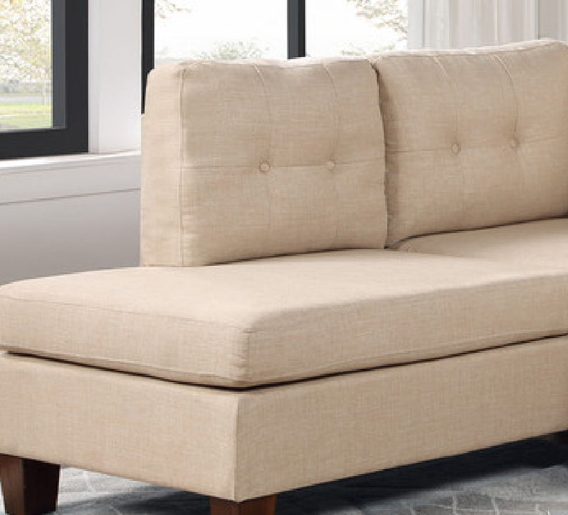 Dalia - Linen Modern Sectional Sofa With Chaise