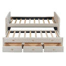 Upholstered Daybed With Trundle And Drawers