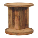 Close Knit Corner End Table - Oak