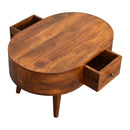 Mini Rounded Coffee Table - Chestnut