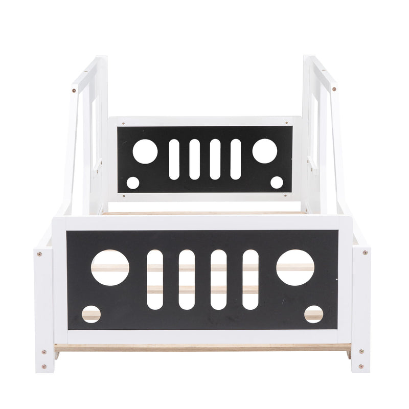 Classic Car Shaped Platform Bed With Wheels