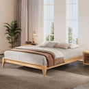 Solid Dry Bamboo Platform Bed Frame, With Slat Support