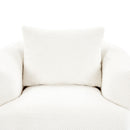 360° Swivel Barrel Sofa Chair With Throw Pillow, Chenille Upholstered Accent Chair