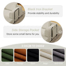 Convertible Sleeper Sofa Bed With Cylindrical Pillow, Fixed Shape Frame