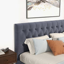 Donald - Mid-Century Modern Upholstered Platform Bed