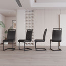 Modern Dining Chairs With High Back Upholstered Design Metal Legs