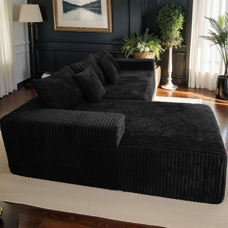 Modern Cloud Sectional Sofa With L-Shape Chaise