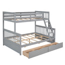 Bunk Bed With Ladders And 2 Storage Drawers