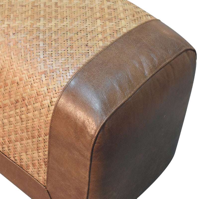Buffalo - Large Seagrass Hide Nordic Bench - Oak